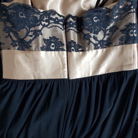 Vtg Jessica McClintock Black Strapless Dress Sz 1 - Picture 6 of 8